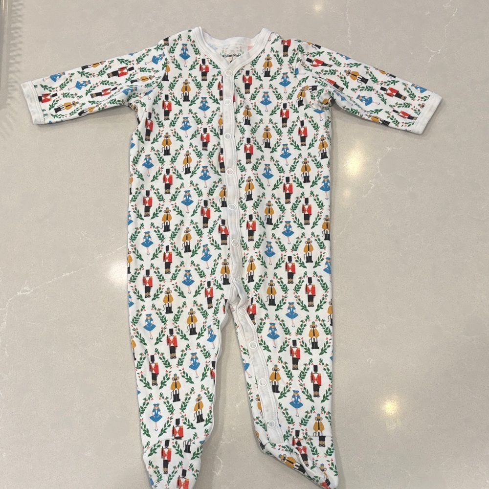 Roller Rabbit Nutcracker Print Footie Pjs size 6-9 months